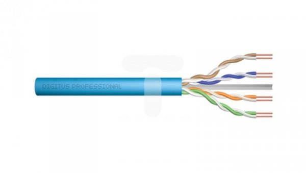 Kabel teleinformatyczny U/UTP kat. 6A LS0H drut niebieski Eca DK-1613-A-VH-5 /500m/