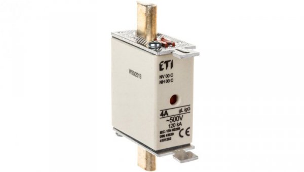 Wkładka bezpiecznikowa NH000 4A gG 500V 004181202