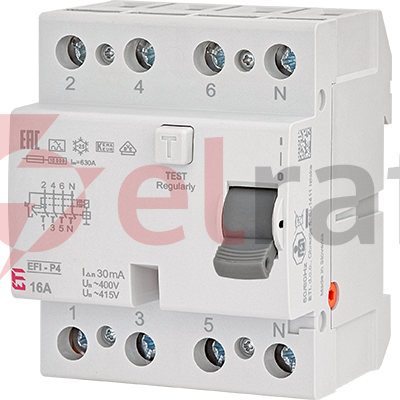 Wyłącznik różnicowoprądowy 4P 40A 0,03A typ AC EFI6-P4 AC 40/0.03 002061652