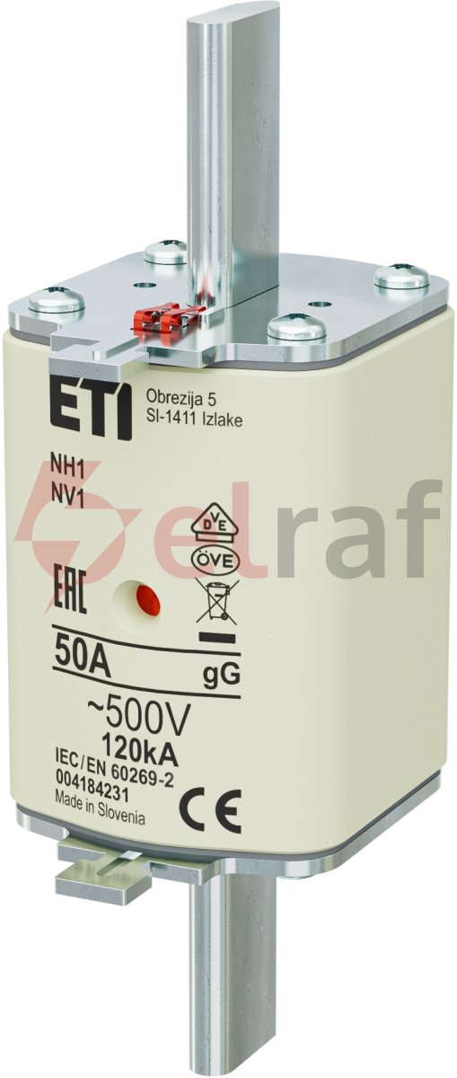 WKŁADKA NH1 GG 50A/500V