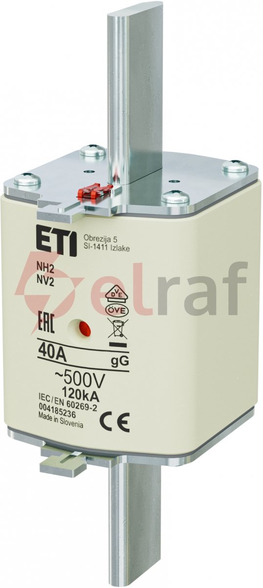 Wkładka bezpiecznikowa NH2C gG 40A/500V 004185236 /3szt./