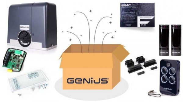 Zestaw Genius Blizzard 400 24V do 400kg bram przesuwnych