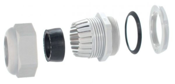 Dławnica kablowa z gwintem PG-16 jasnoszary (1szt.)