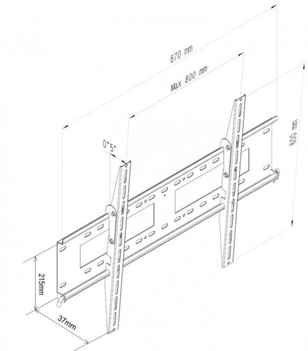 UCHWYT DO TV LCD/LED AR-88XL ART 37-100&quot; 80KG reg. pion 37mm maxVESA 800x600