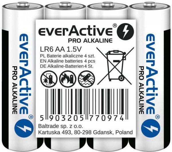 Bateria LR6 (AA) everActive Pro Alcaline (folia 4 szt.)