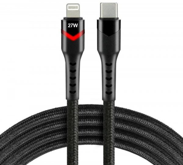 KABEL USB-C / Lightning Apple iPhone LED RGB everActive CBB-1CIR 100cm PD 27W