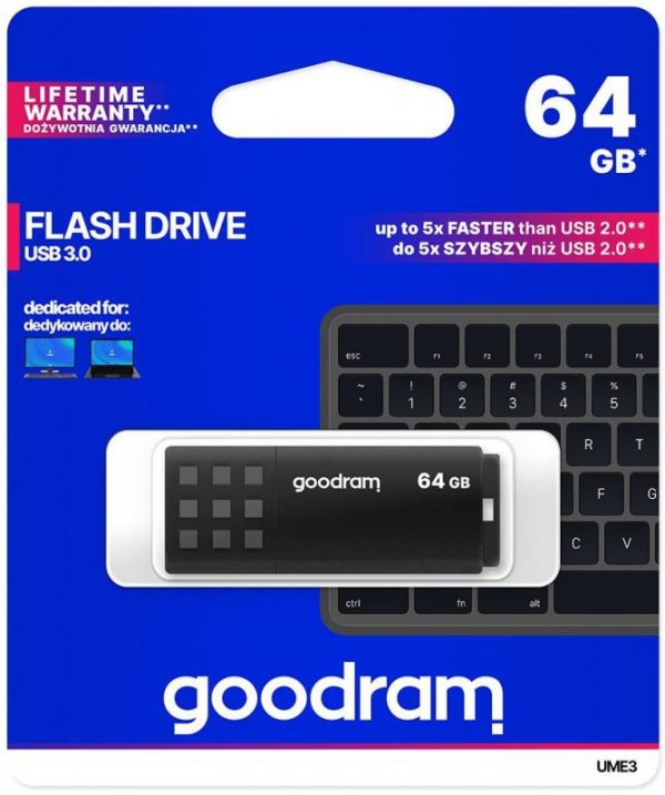 Pendrive Goodram UME3 64GB USB 3.0 Czarny