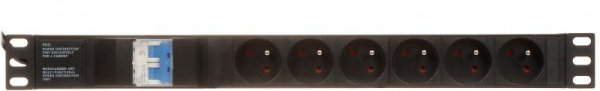 Listwa zasilająca 6 gniazd PD-6/R-2P