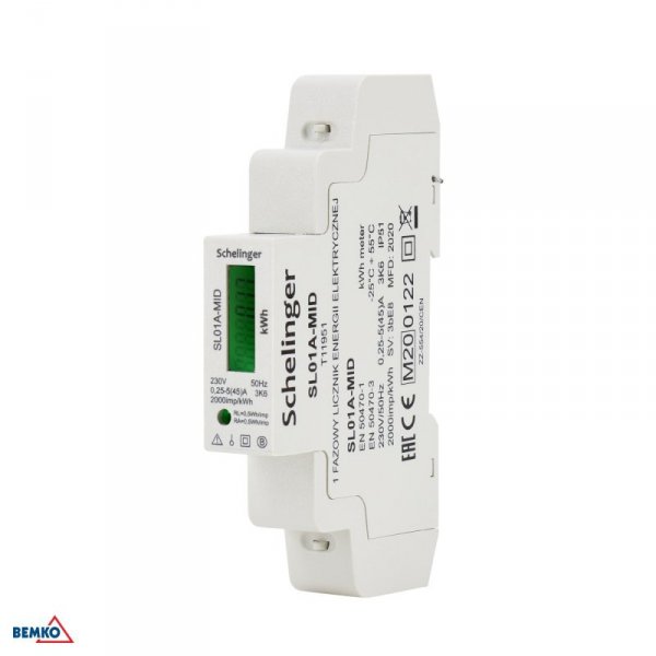 Licznik energii 1 fazowy MID SCHELINGER 45A
