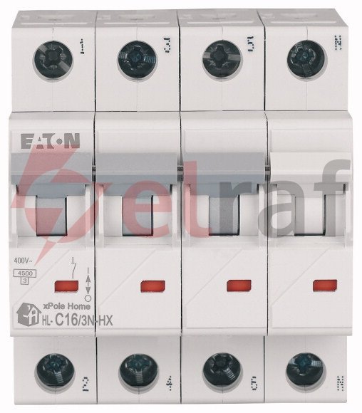 Wyłącznik nadprądowy 3P+N C 16A 6kA AC xPole Home HN-C16/3N 194911