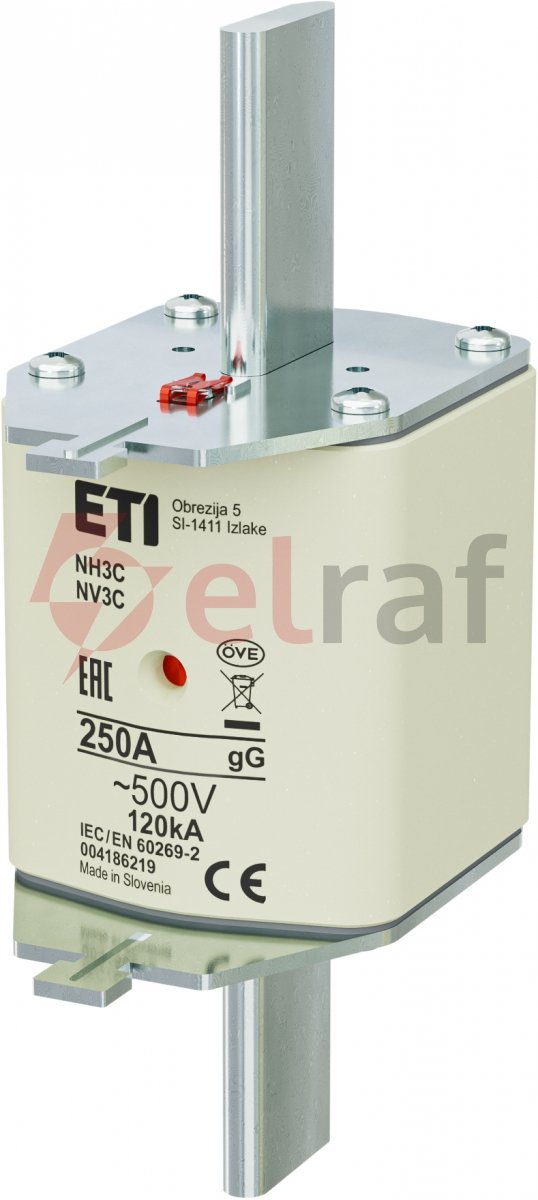 Wkładka bezpiecznikowa NH3C 250A gG 500V 004186219