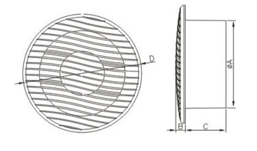 NV10 100 WENTYLATOR SUFITOWY BIAŁY (ŁOŻYSKA KULKOWE)