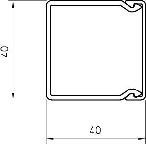 WDK40040RW KANAŁ KABLOWY INSTALACYJNY 40X40 PVC BIAŁY RAL9010 WDK (2 MB)