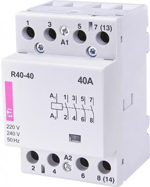 R 40-40 STYCZNIK MODUŁOWY 40A 4P 4Z 3M 230V AC ETICON