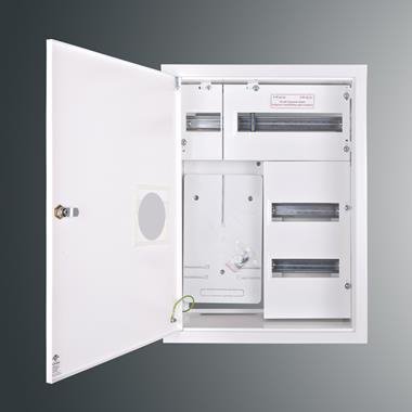 RW-4NNT3F+36SO ROZDZIELNIA METALOWA LICZNIKOWA PT 3F 36M 575X420X220 DRZWI ZAMEK/SZYBA BIAŁY