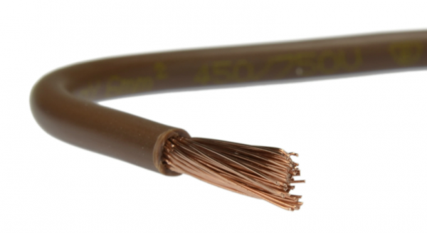 H05V-K LGY 1 BRĄZOWY PRZEWÓD JEDNOŻYŁOWY LINKA GIĘTKA 300/500V KL.5