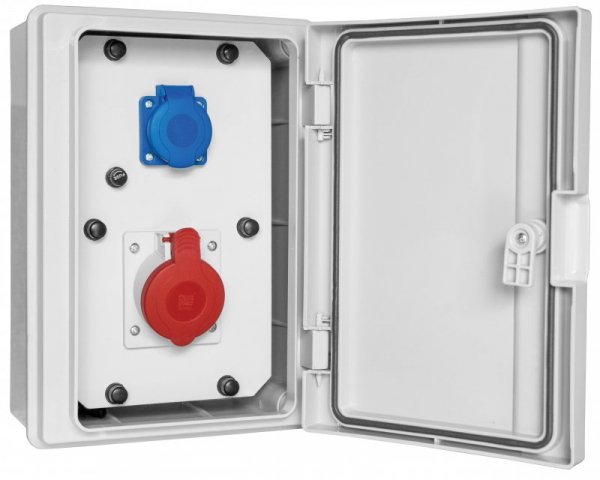 C.1600 OBUDOWA PLASTIKOWA NT 311X221X137 IP65 IK10 DRZWI PEŁNE Z PŁYTĄ SZARY