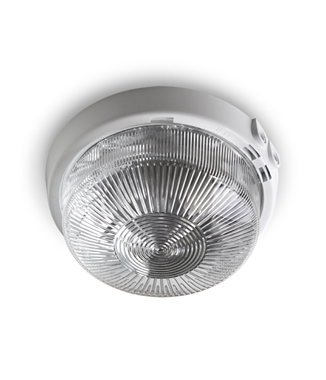 RITA BIAŁY OPRAWA PLAFON OKRĄGŁY 1X E27/ 100W FI245 IP44 TWORZYWO/ SZKŁO