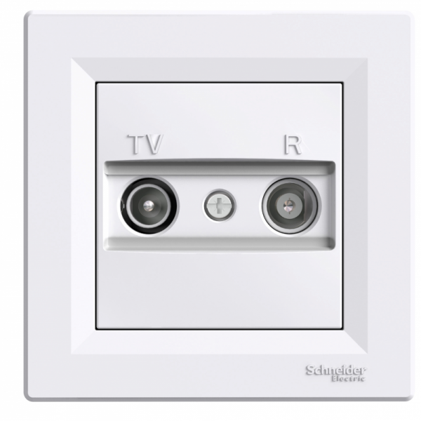 Schneider Electric Asfora, gniazdo RTV przelotowe 4dB, biały, EPH3300221