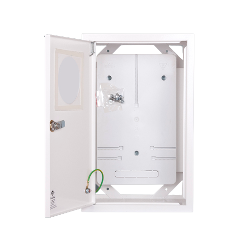 RZ-19NNPOT3F ROZDZIELNIA METALOWA LICZNIKOWA NT PŁYTKA 3F 400X250X135 IP30 DRZWI ZAMEK/SZYBA BIAŁY