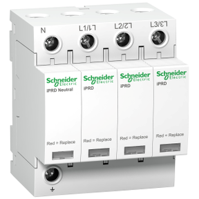 Schneider Electric Ogranicznik przepięć Acti9 iPRD20r-T2-3N 3+1-biegunowy Typ2 20 kA ze stykiem, A9L20601