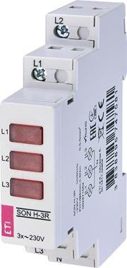SON H-3R LAMPKA SYGNALIZACYJNA MODUŁOWA 3X LED 230V AC EVE CZERWONY