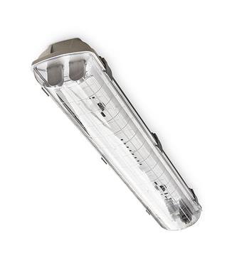 HEMI TUBE SZARY OPRAWA LINIOWA HERMETYCZNA 2X 36W G13 T8 220-240V AC 1200MM IP65 PS ABS TUBY LEDOWE