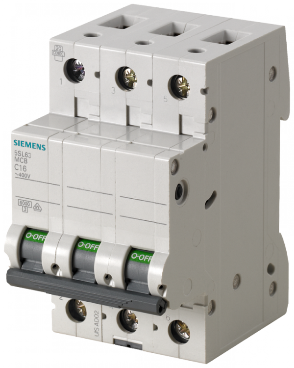 5SL WYŁĄCZNIK NADPRĄDOWY B 20A 3P 3M 6KA