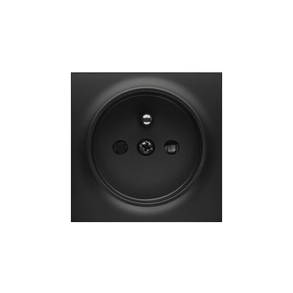 SIMON 54 MODUŁ CZARNY MAT PŁYTKA DO GNIAZD 1X Z/U Z PRZESŁONAMI