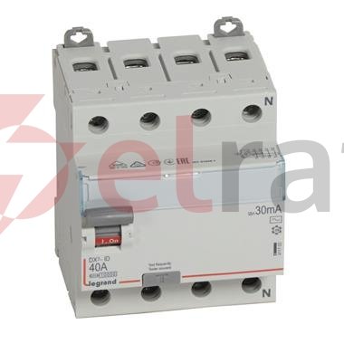 Wyłącznik różnicowoprądowy 4P 40A 0,03A typ AC P304 DX3 411703
