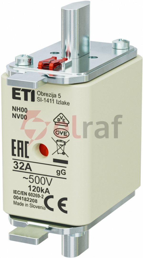 Wkładka bezpiecznikowa NH00 32A gG 500V 004182208 /3szt./