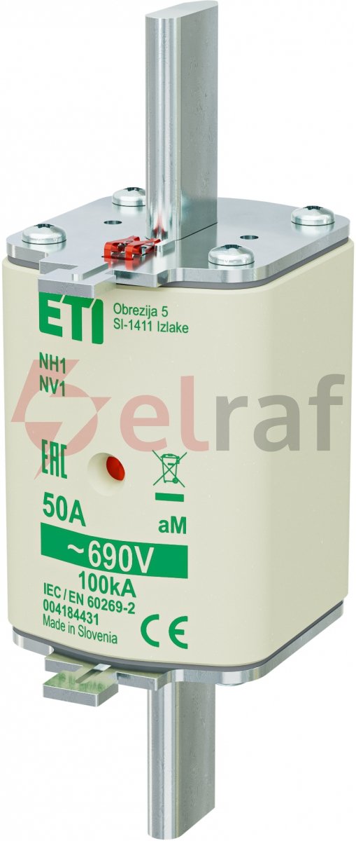 Wkładka bezpiecznikowa KOMBI NH1 50A aM 690V WT-1 004184431