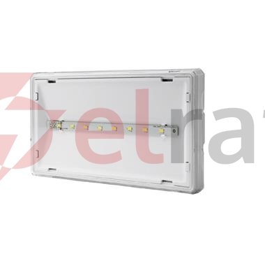 Oprawa awaryjna EXIT S IP65 LED 1W 1h jednozadaniowa PT biała +PU34 ETS/1W/E/1/SE/PT/WH