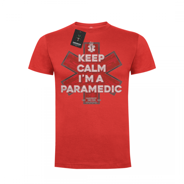 Keep calm I'm a paramedic koszulka bawełniana