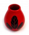 Matero ceramiczne czerwone kubek do Yerba Mate Hoja Rojo 350 ml