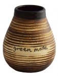 Matero Ceramiczne Brąz Miodowe - Napis Green Mate