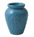 Matero Ceramiczne AZTEK Niebieskie do Yerba Mate