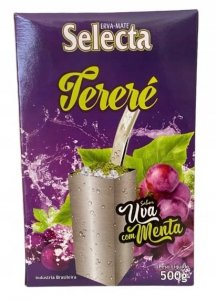 Yerba Mate Selecta Sabor Uva com Menta Winogronowo - miętowa 500g