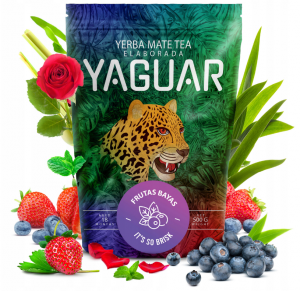 Yerba Mate Yaguar Frutas Bayas 500g Truskawka Róża