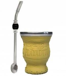 Matero Playadito 200 ml skórzane + Bombilla Royal Grande do yerba mate