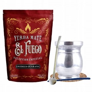 Zestaw Prezentowy Startowy Yerba Mate Green + Bombilla + Matero Palo santo