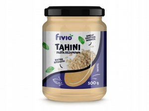 TAHINI PASTA SEZAMOWA 500G NATURALNA MASŁO SEZAMOWE 100% PYSZNE SEZAM FIVIO