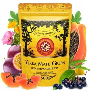 Yerba Mate Green Passionate Frutas Papaja Marakuja Fruits 500g Brazylia