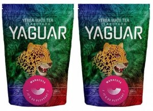 Yerba Mate Yaguar 1kg Maracuya Marakuja 2x500g