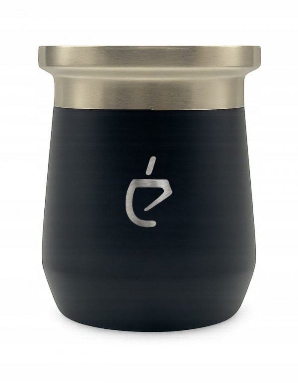 REWOLUCYJNY zestaw yerba mate Termolid DualFlow Black PRO: matero, bombilla