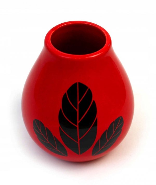 Matero ceramiczne czerwone kubek do Yerba Mate Hoja Rojo 350 ml