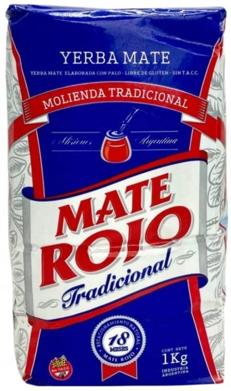 Yerba Mate Rojo Elaborada Molienda Tradicional 1kg