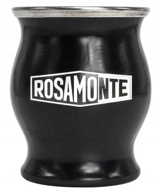 Matero Tykwa Rosamonte Czarne INOX NEGRO 160 ml - do Yerba Mate