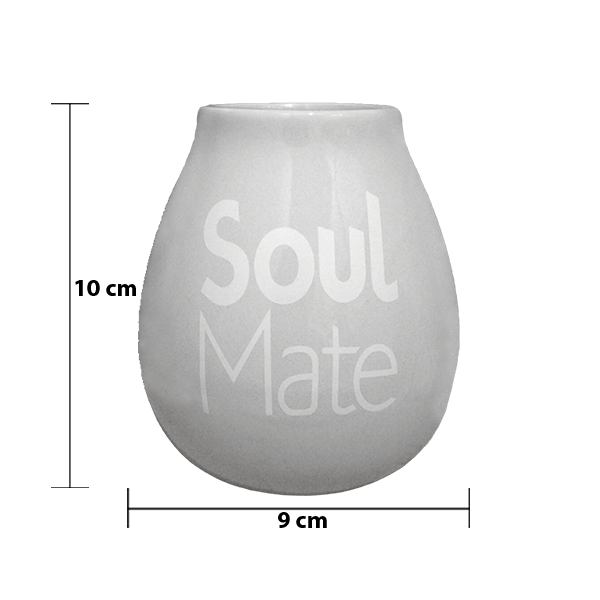 Matero Ceramiczne Szare Soul Mate do Yerba Mate