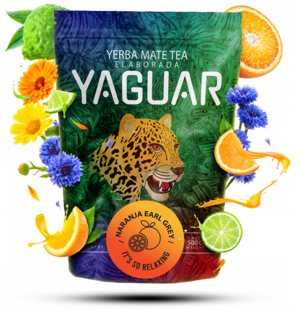 Yerba Mate Yaguar Naranja Earl Grey 500g